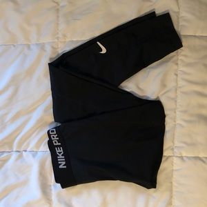 Size S Nike Pro full length workout tights black